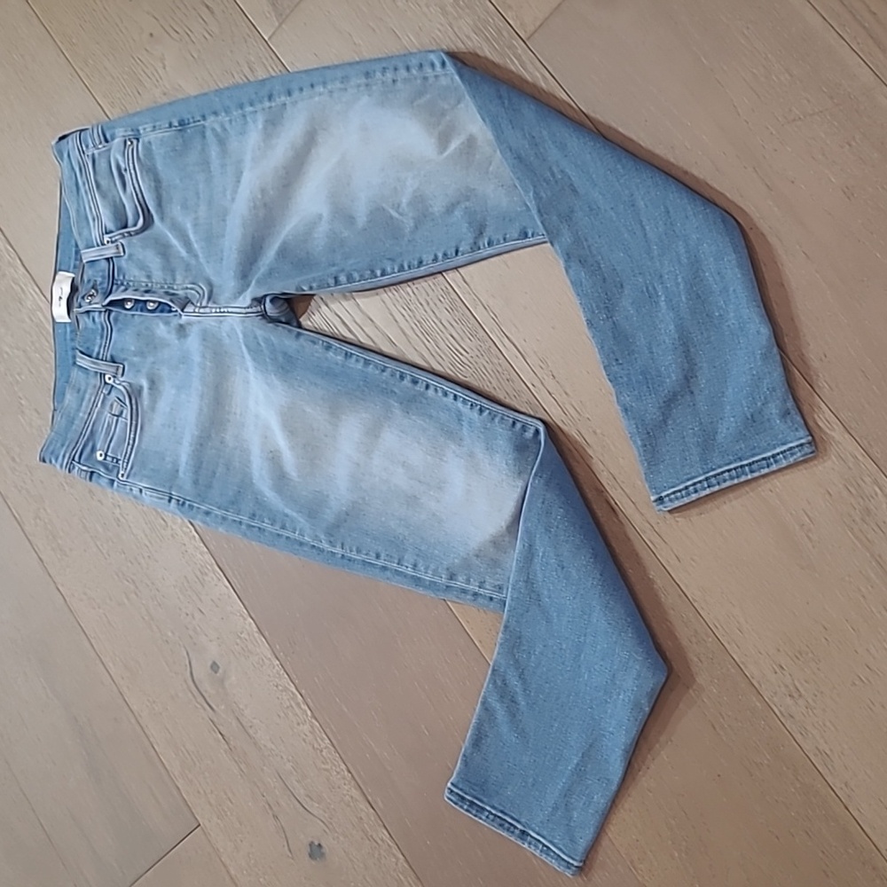 7 For All Mankind Jeans Women's sz 25 Josefina Button Fly Mid Rise Crop Denim